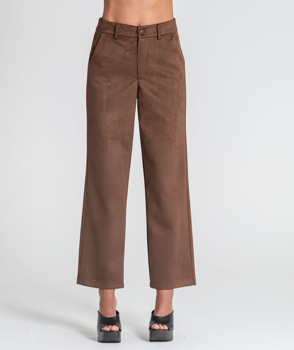 Trousers with covered button 6545