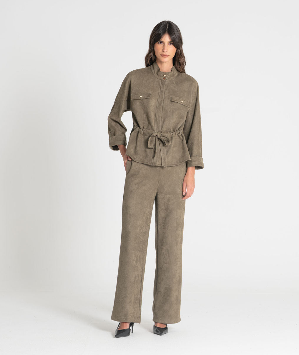 Loose-fitting trousers with elasticated waist 6546