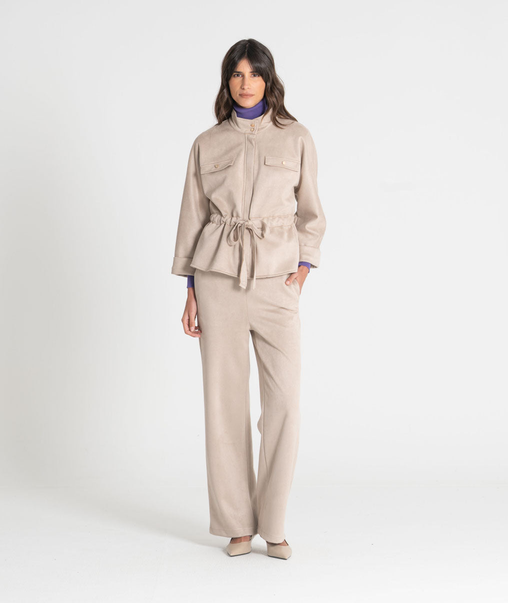 Loose-fitting trousers with elasticated waist 6546