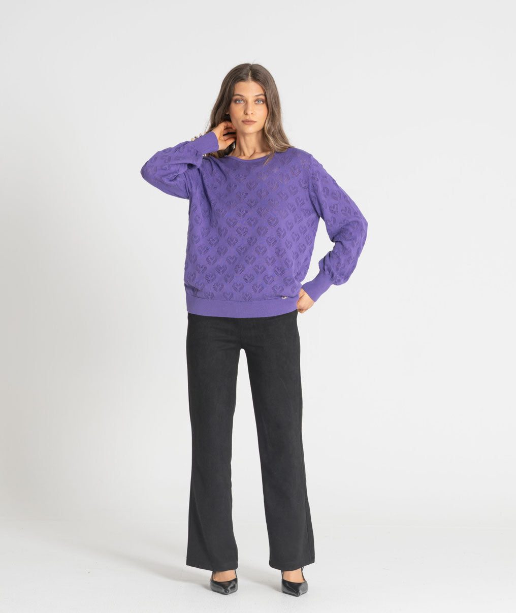 Loose-fitting trousers with elasticated waist 6546