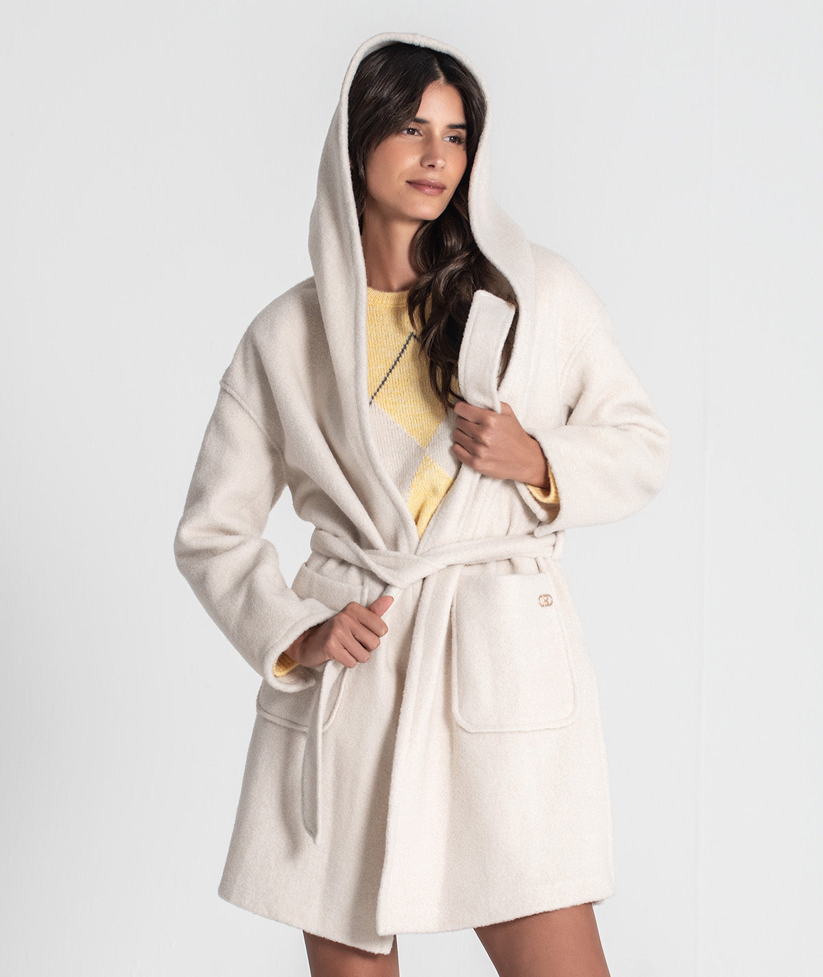 Casaco com cinto ajustável C201