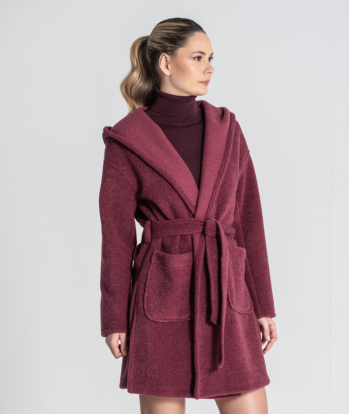 Casaco com cinto ajustável C201