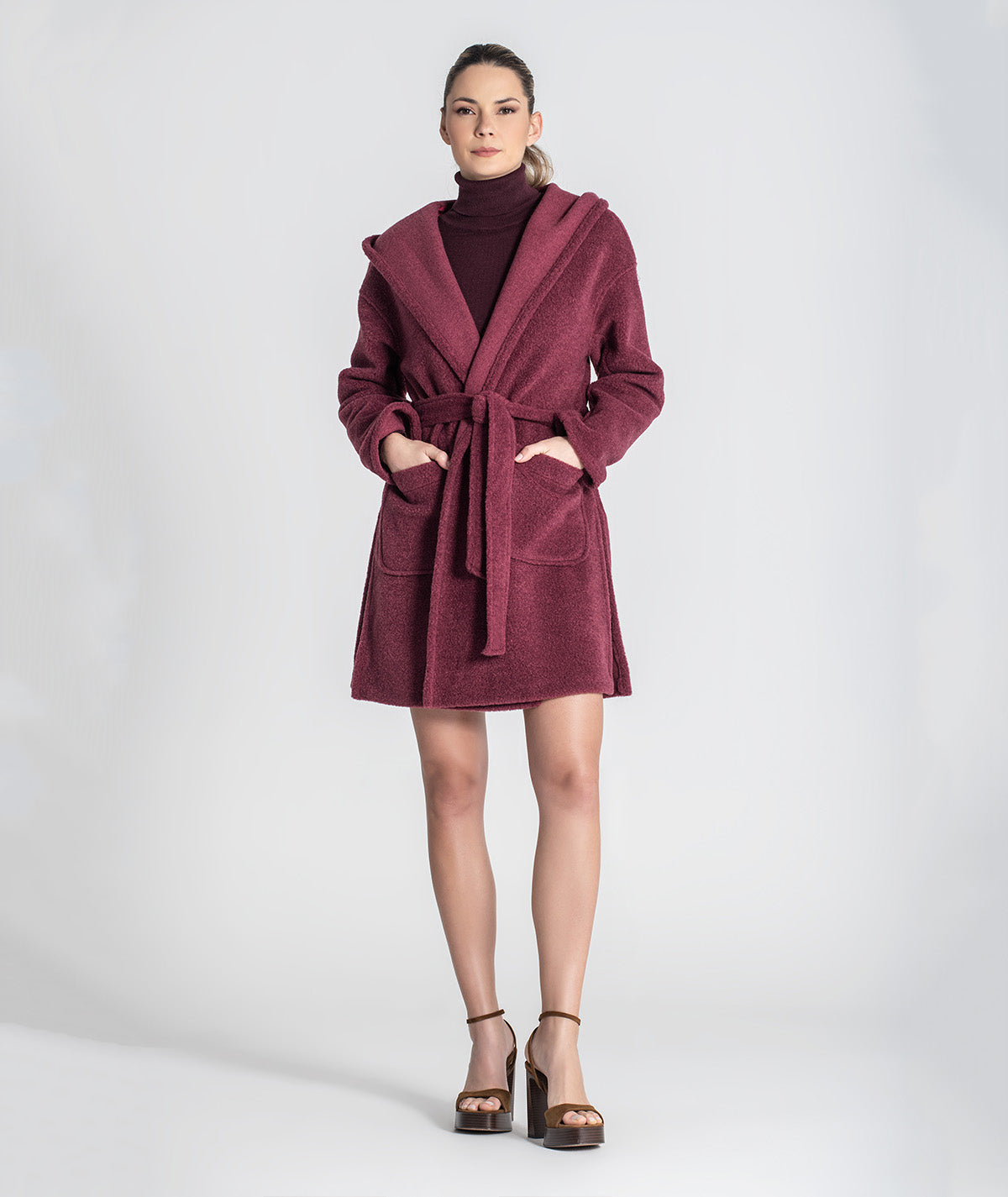 Casaco com cinto ajustável C201