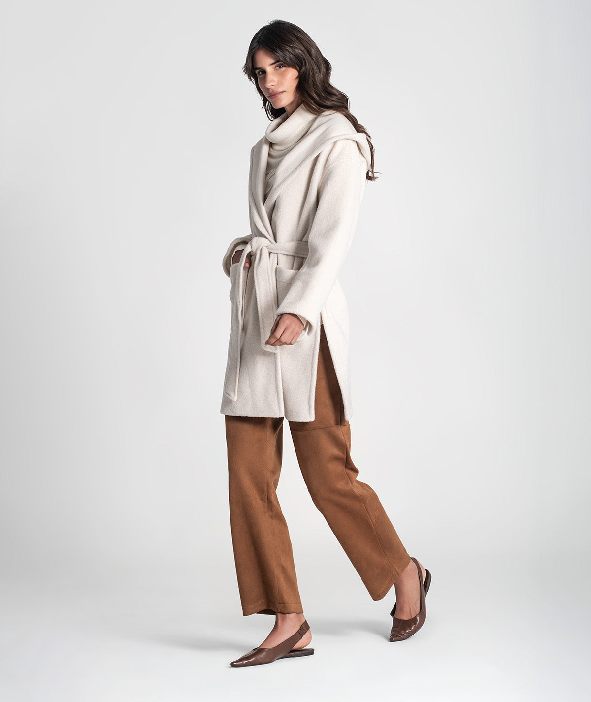 Casaco com cinto ajustável C201