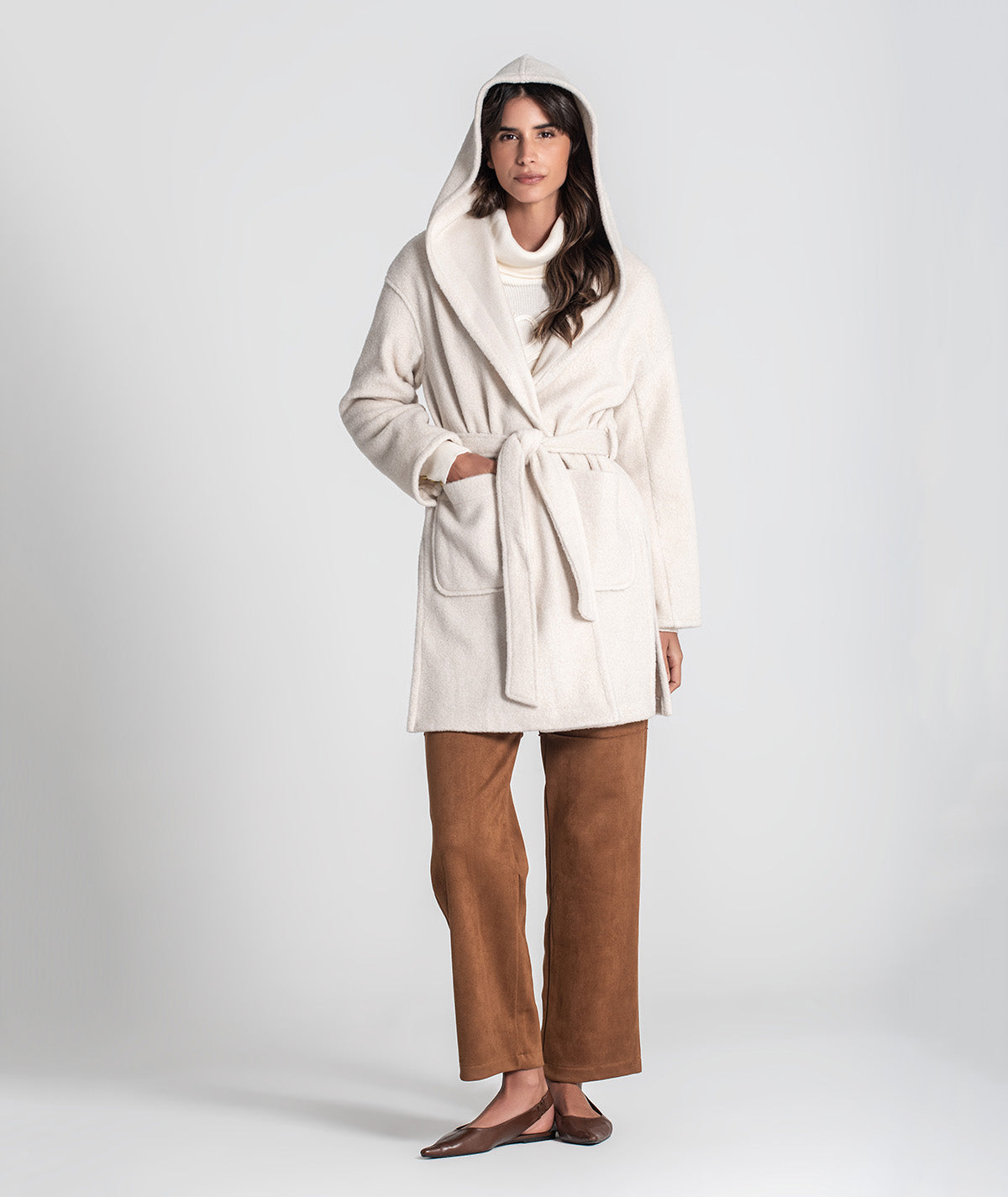 Casaco com cinto ajustável C201