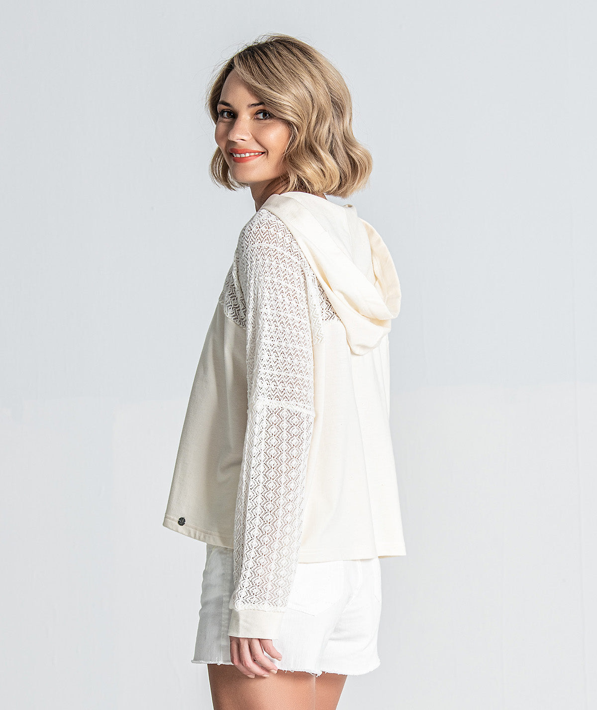 Sweater com detalhe tricot F025