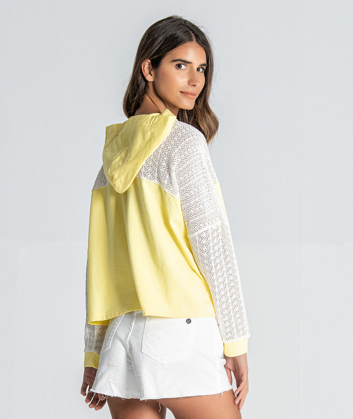Sweater com detalhe tricot F025