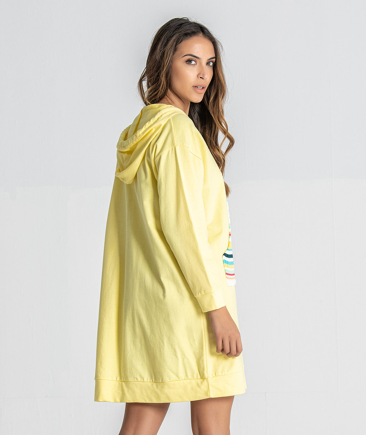 Vestido com bolso tricot F027