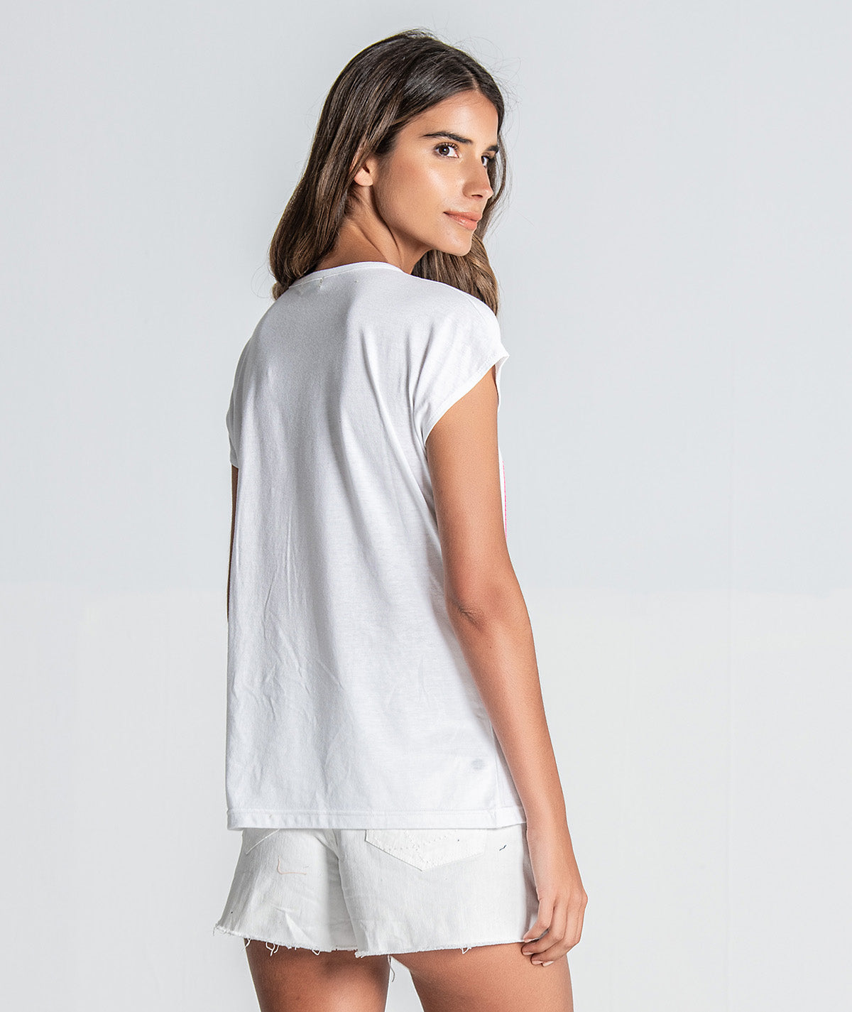 T‐shirt com motivo YOURSELF T047
