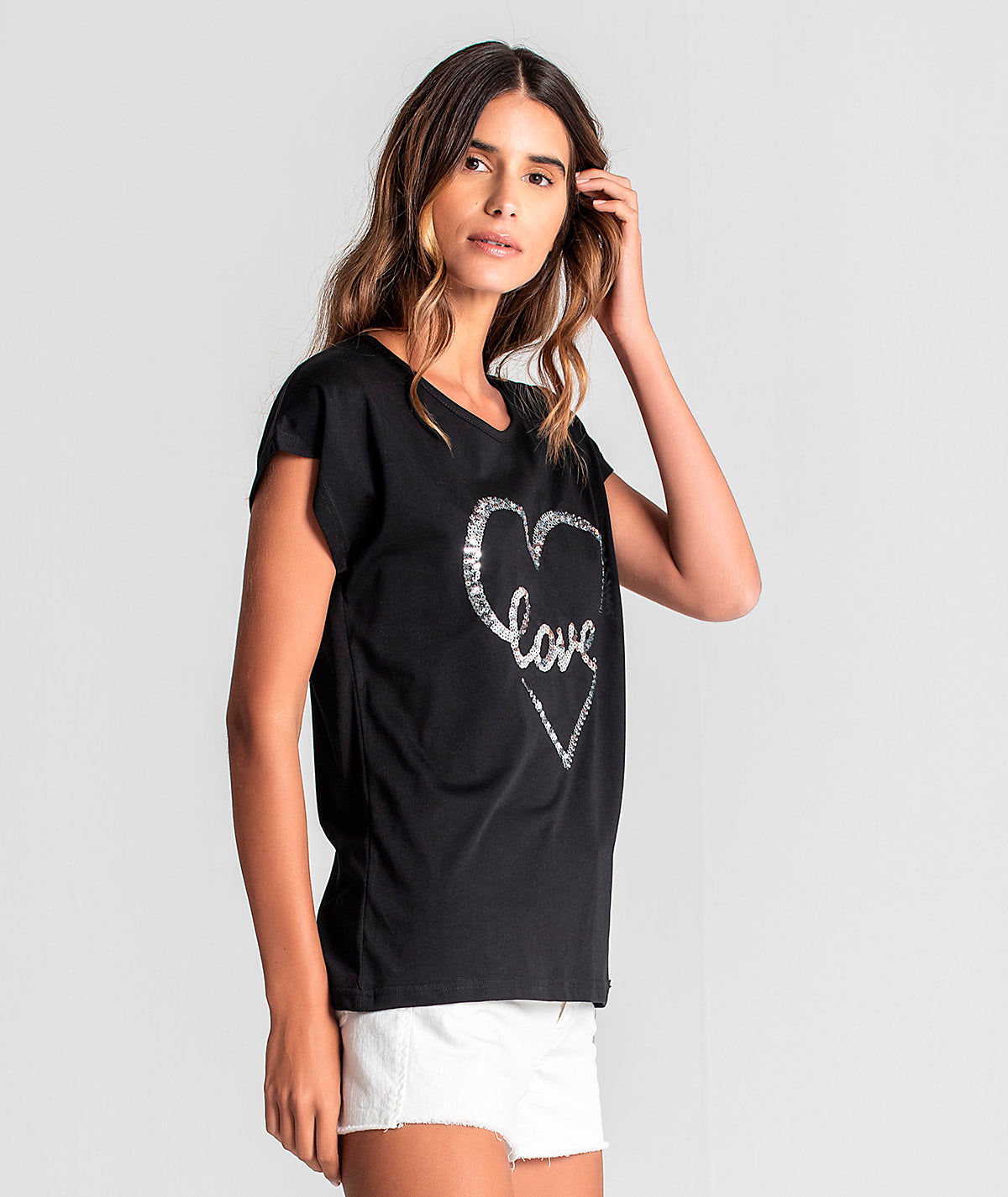 T-shirt motivo love T068
