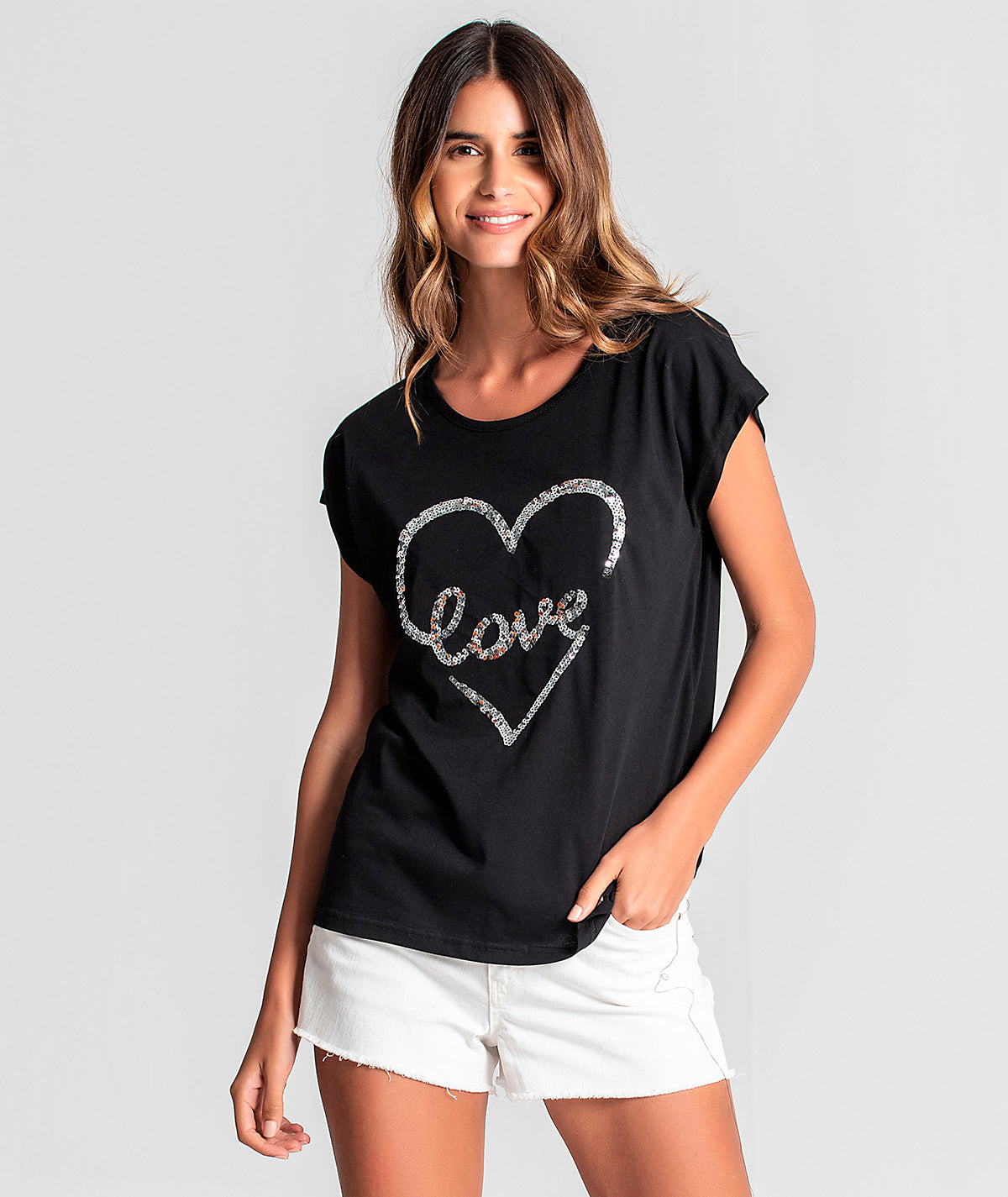 T-shirt motivo love T068