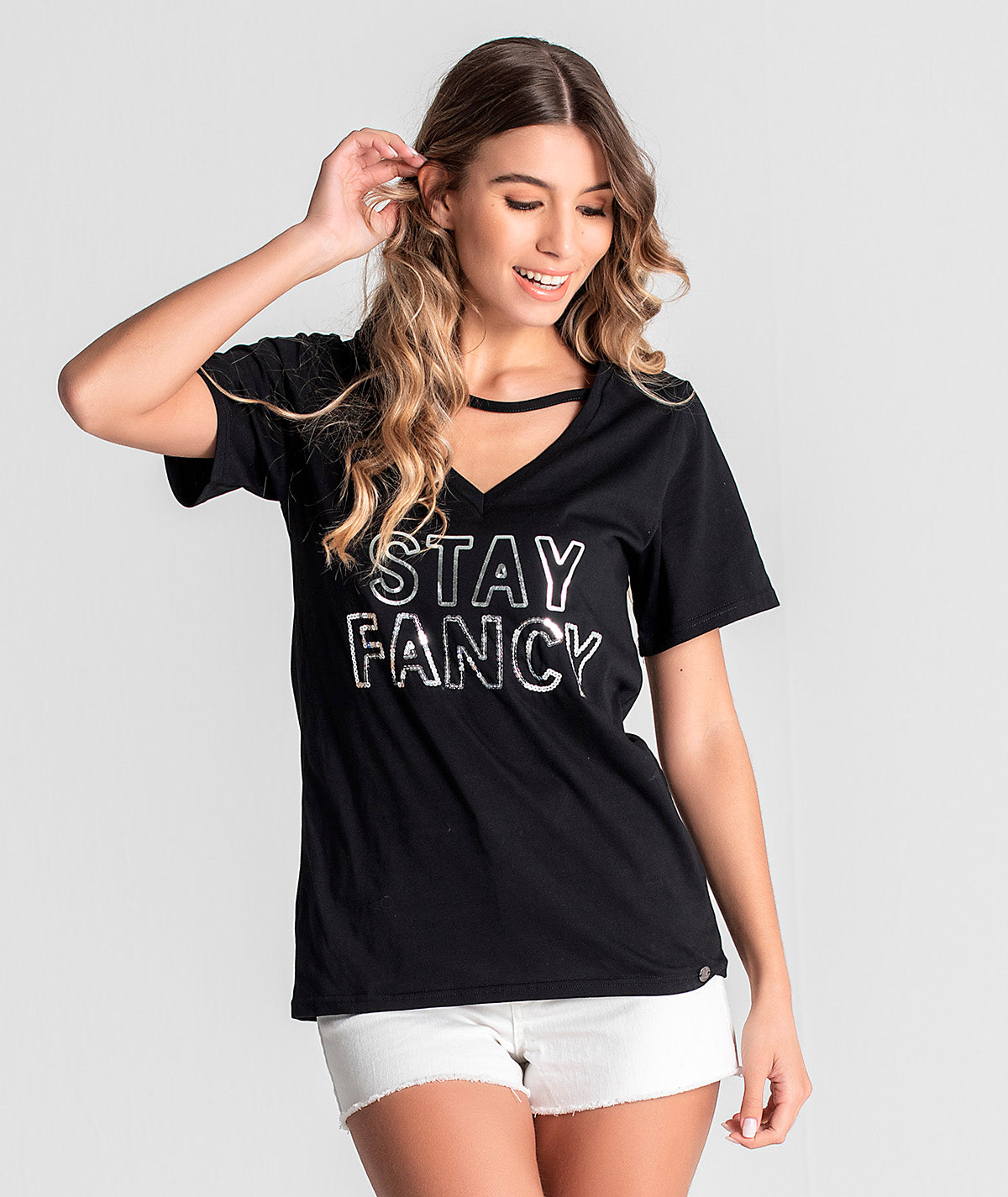T-shirt motivo stay fancy T070