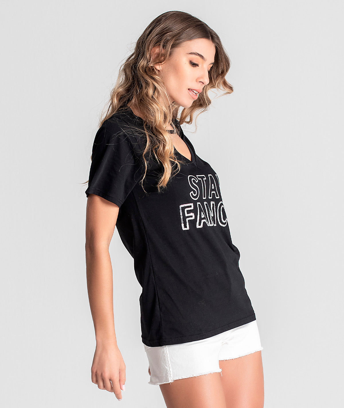T-shirt motivo stay fancy T070