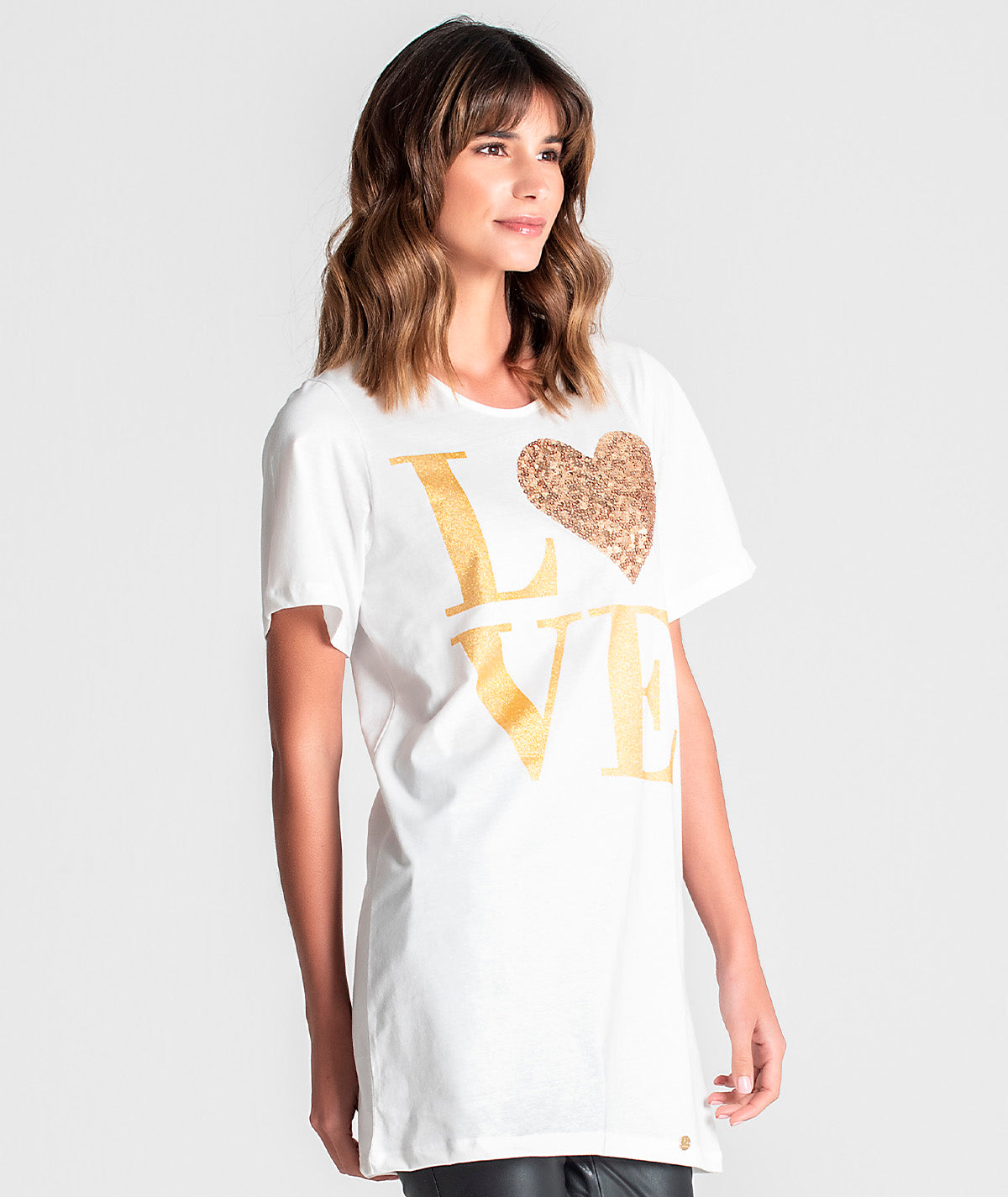 T-shirt motivo love T073