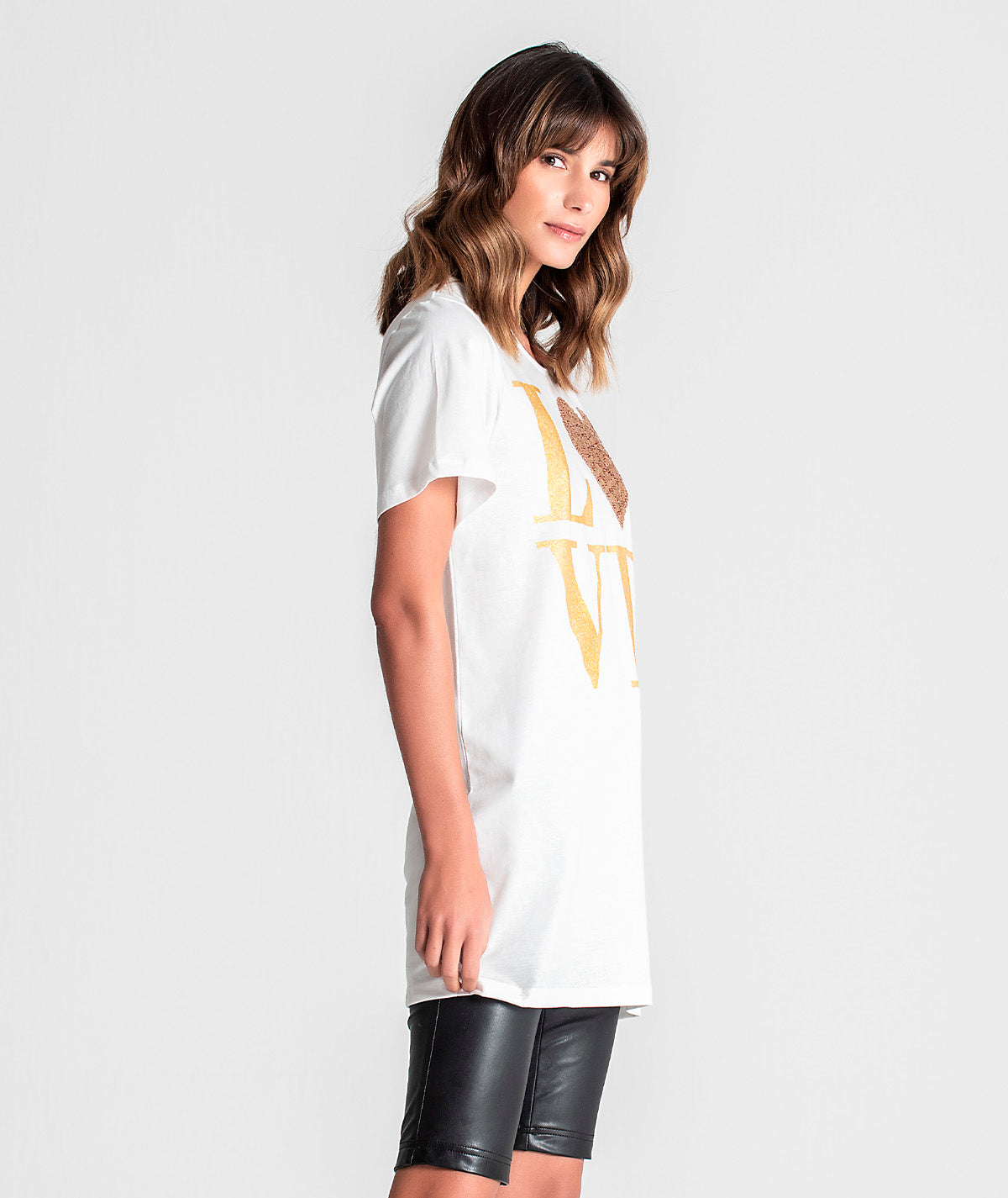 T-shirt motivo love T073