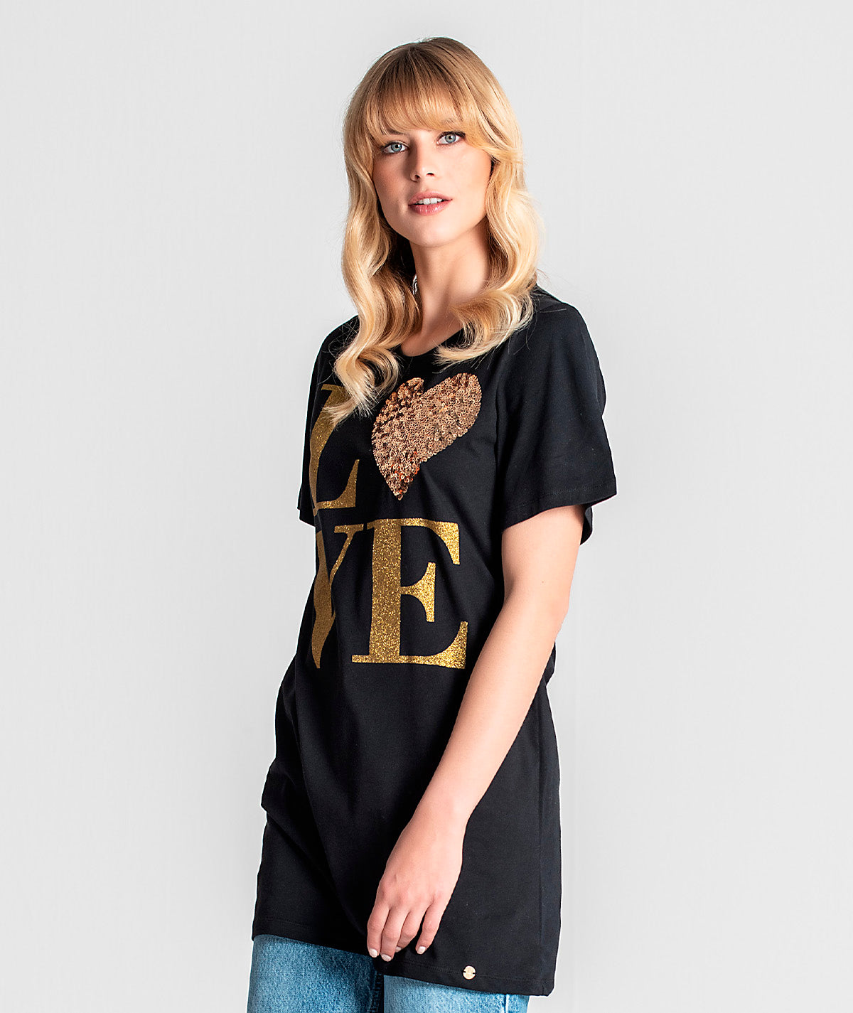 T-shirt motivo love T073