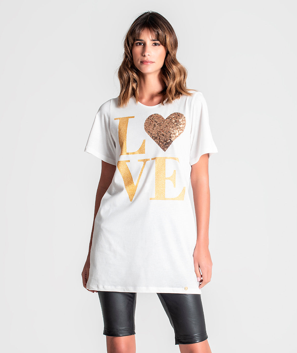 T-shirt motivo love T073