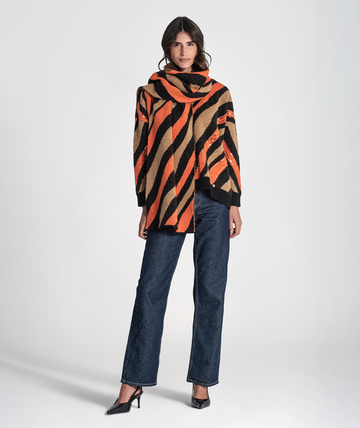 Animal print scarf A058