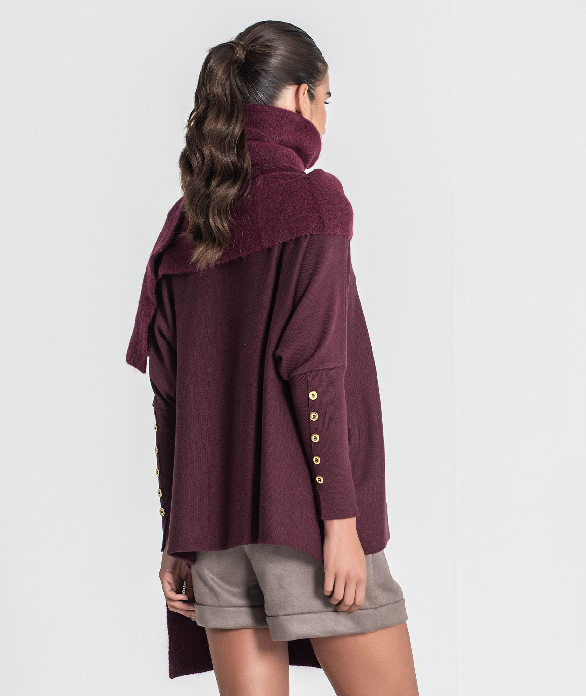 Zippered scarf collar A060