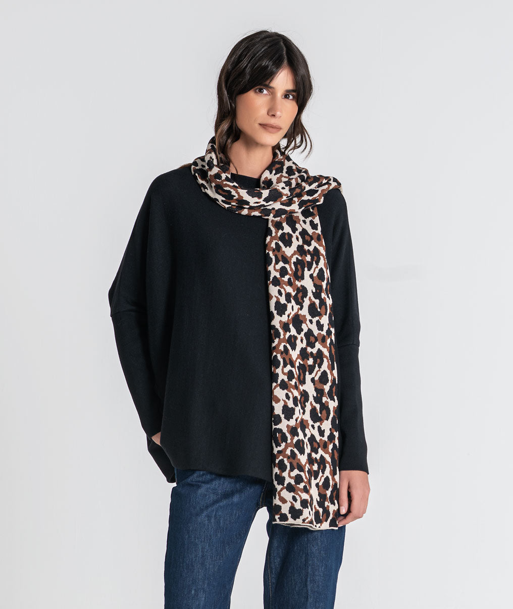 Animal print scarf A070