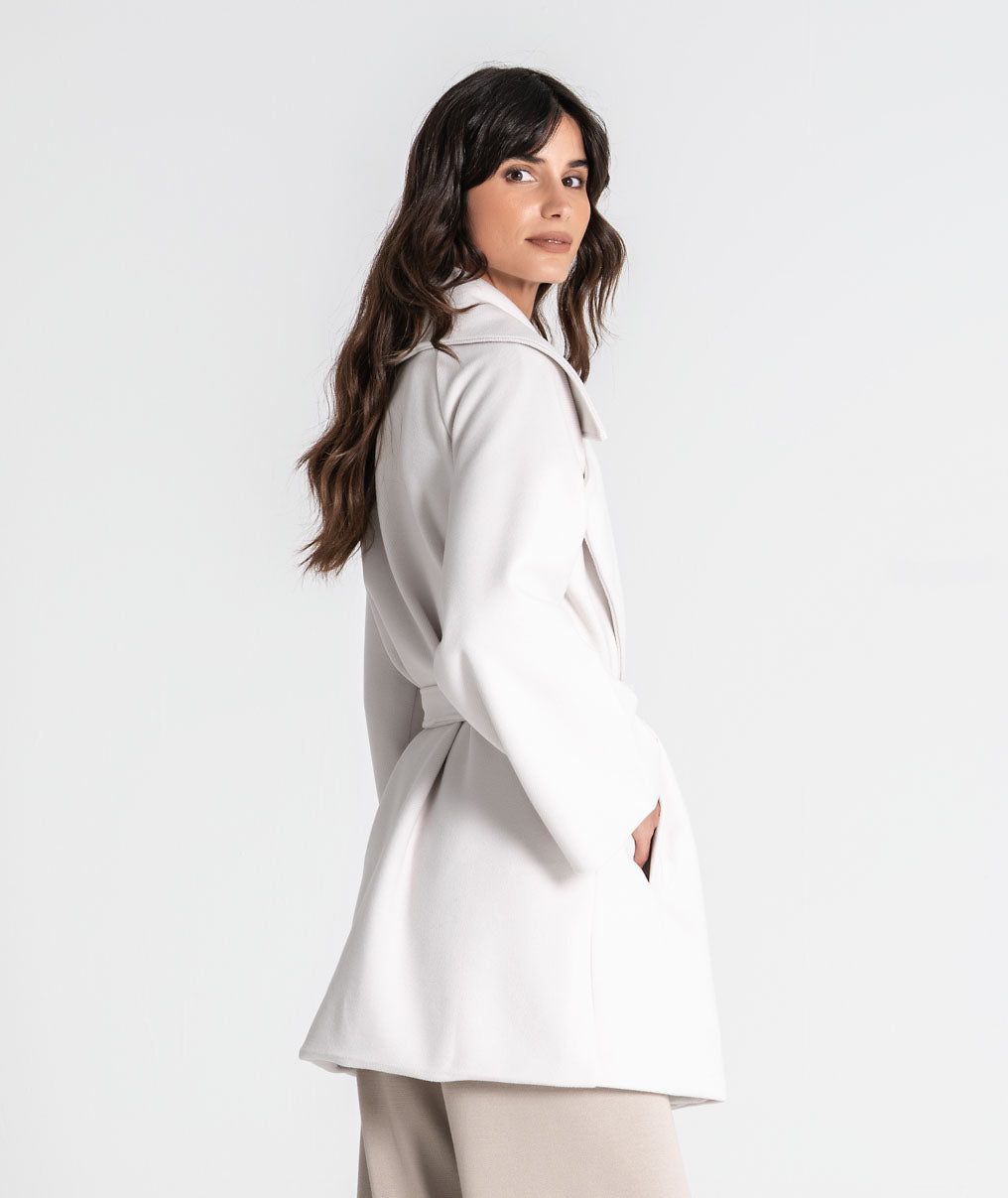 Short coat with belt C206