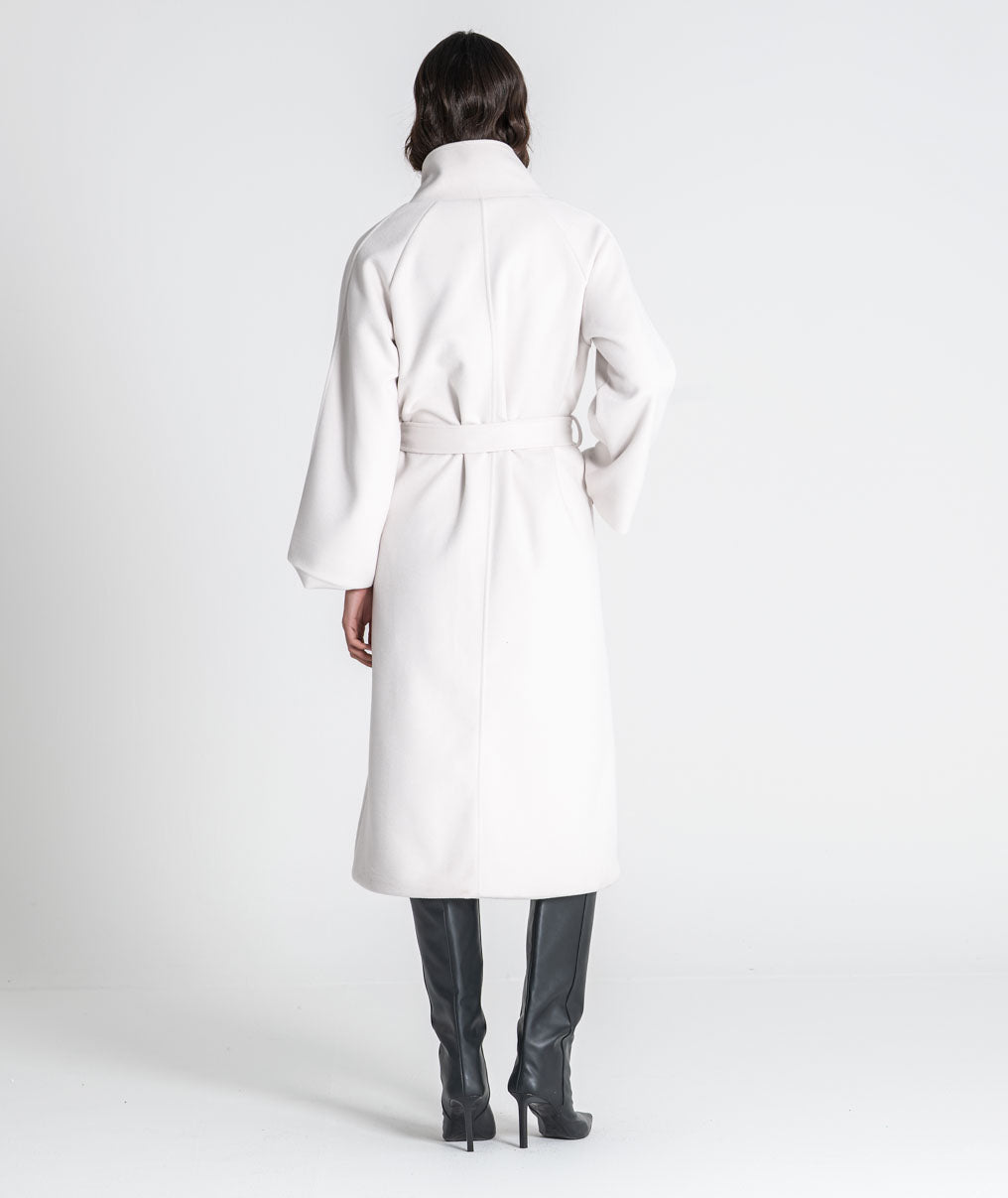 Long coat with belt C207