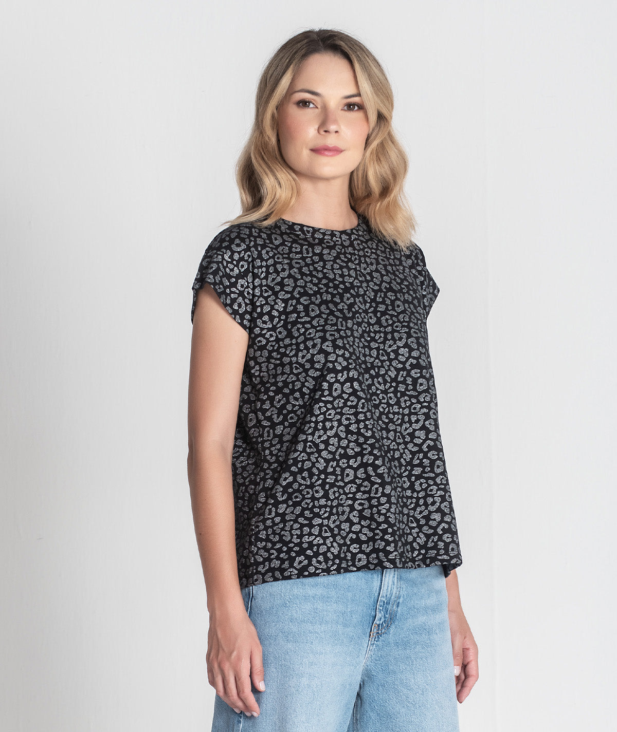 T-shirt foil animal print T086