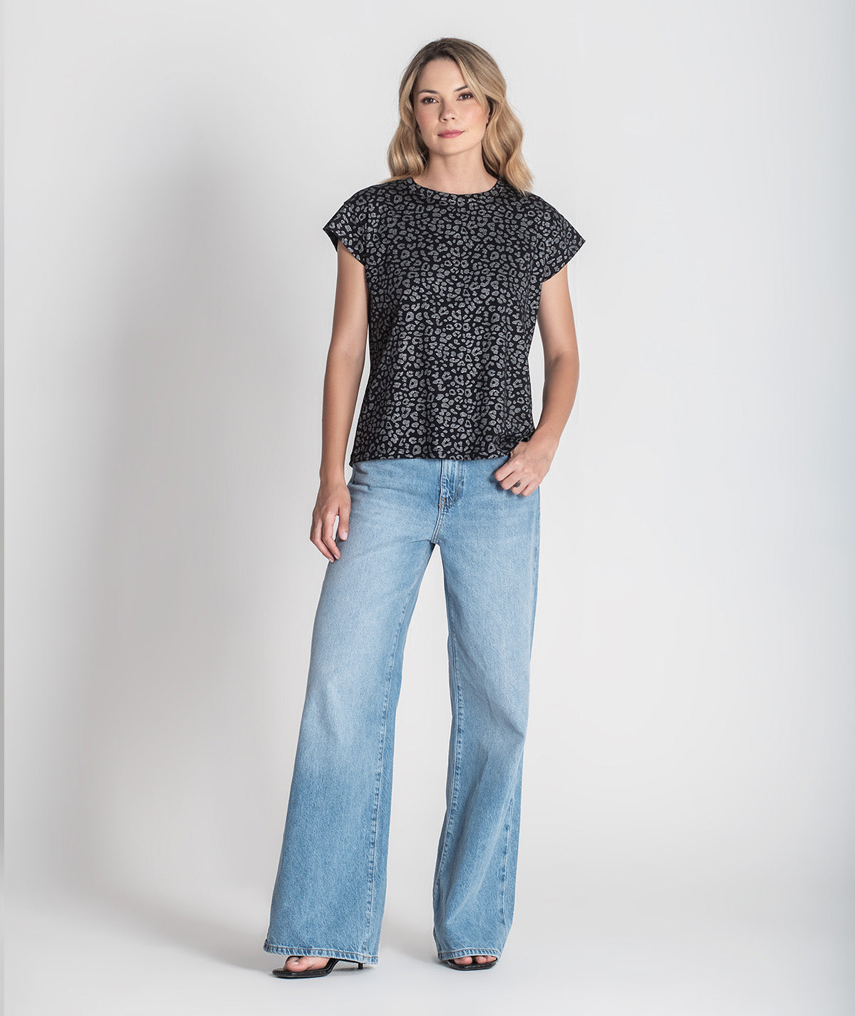 T-shirt foil animal print T086