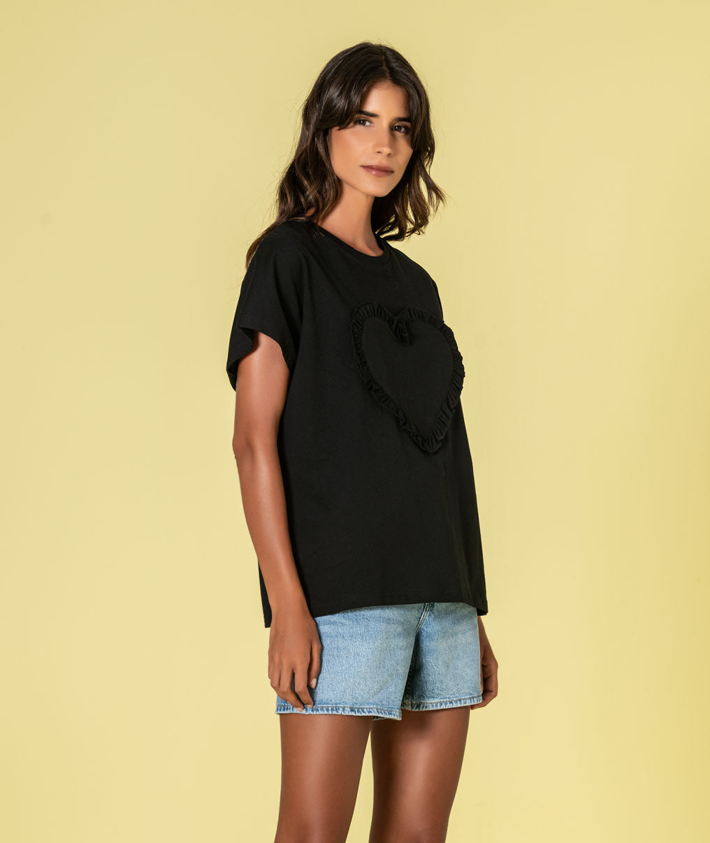 T-shirt coração T089